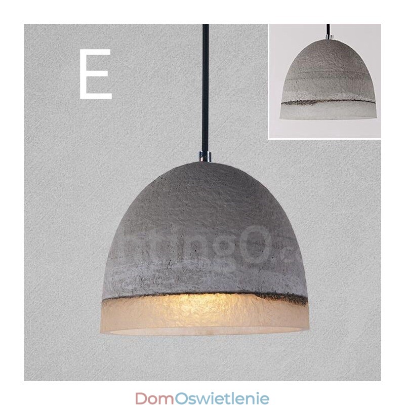 1 Światło Vintage Betonowa Lampa Wisząca
