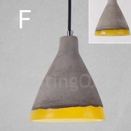 1 Światło Vintage Betonowa Lampa Wisząca
