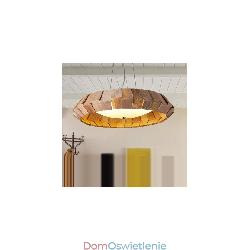 Nowoczesna współczesna lampa wisząca z drewna