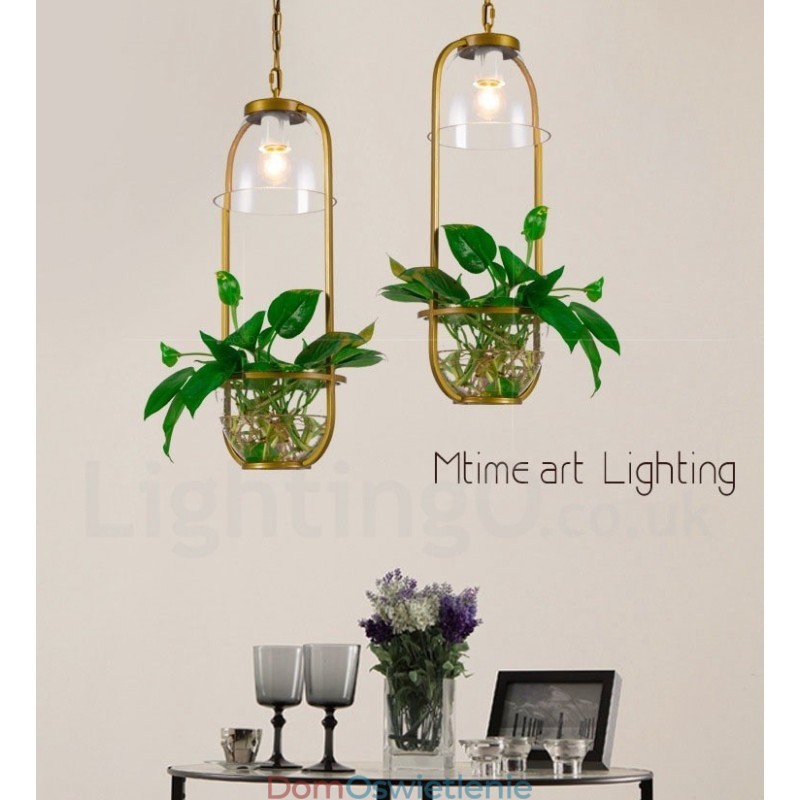 Tradycyjna klasyczna pojedyncza lampa wisząca ze szkła