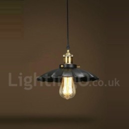 Czarna metalowa lampa wisząca vintage