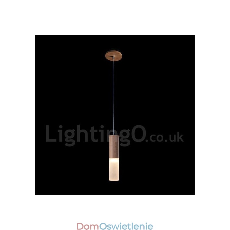 Nowoczesna współczesna lampa wisząca z drewna