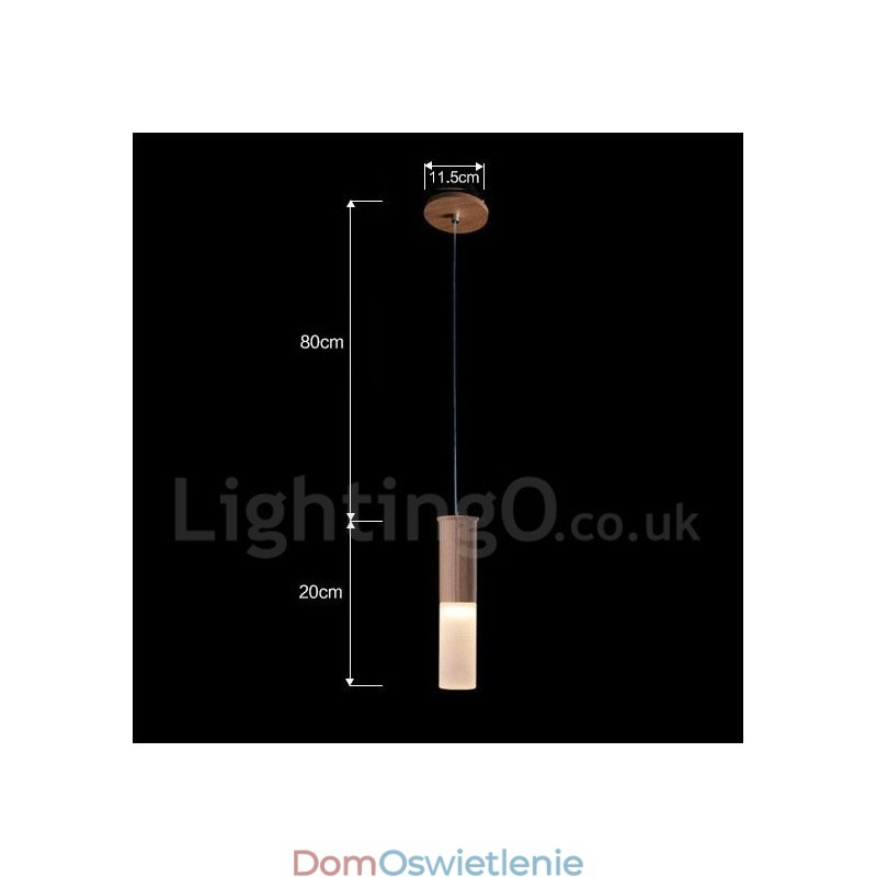 Nowoczesna współczesna lampa wisząca z drewna