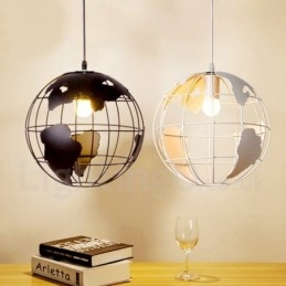 Wisząca lampa metalowa Country Vintage Globe