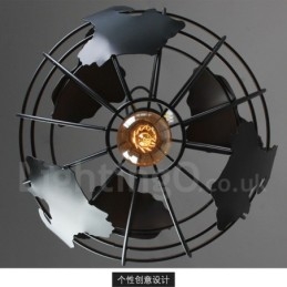 Wisząca lampa metalowa Country Vintage Globe