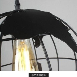 Wisząca lampa metalowa Country Vintage Globe