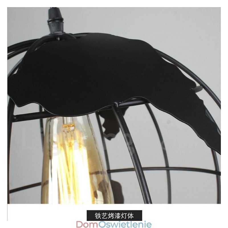 Wisząca lampa metalowa Country Vintage Globe