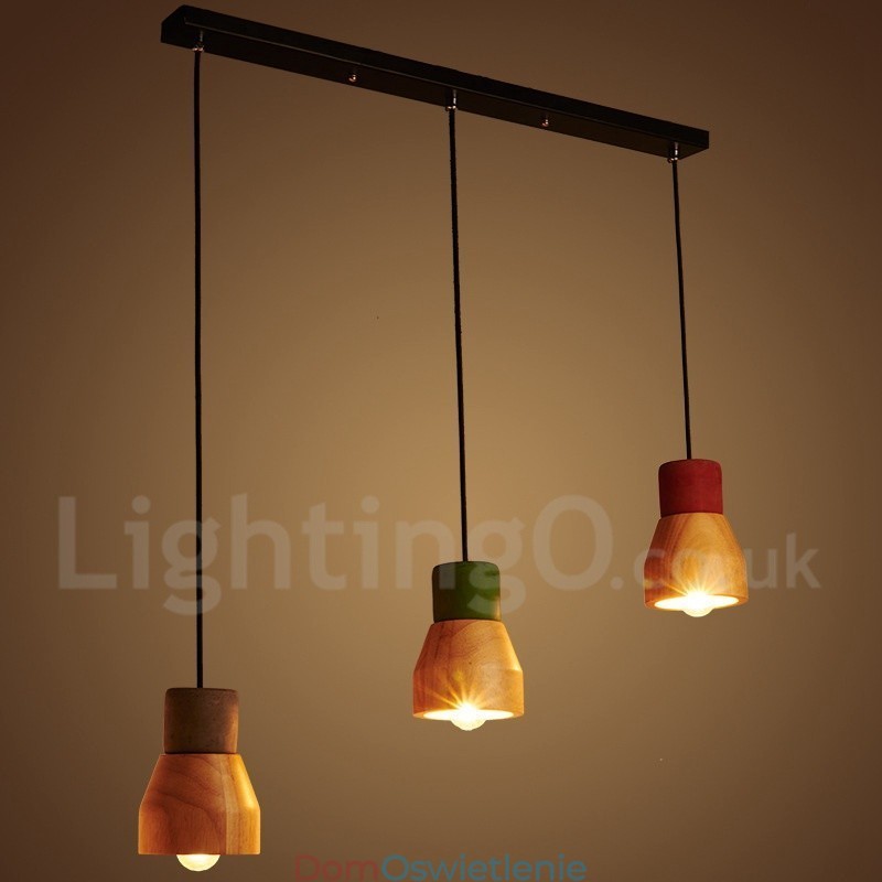 Lampa wisząca Vintage Wood Concrete