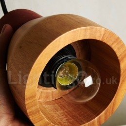 Lampa wisząca Vintage Wood Concrete