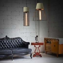 1 Lekka metalowa lampa wisząca z betonu