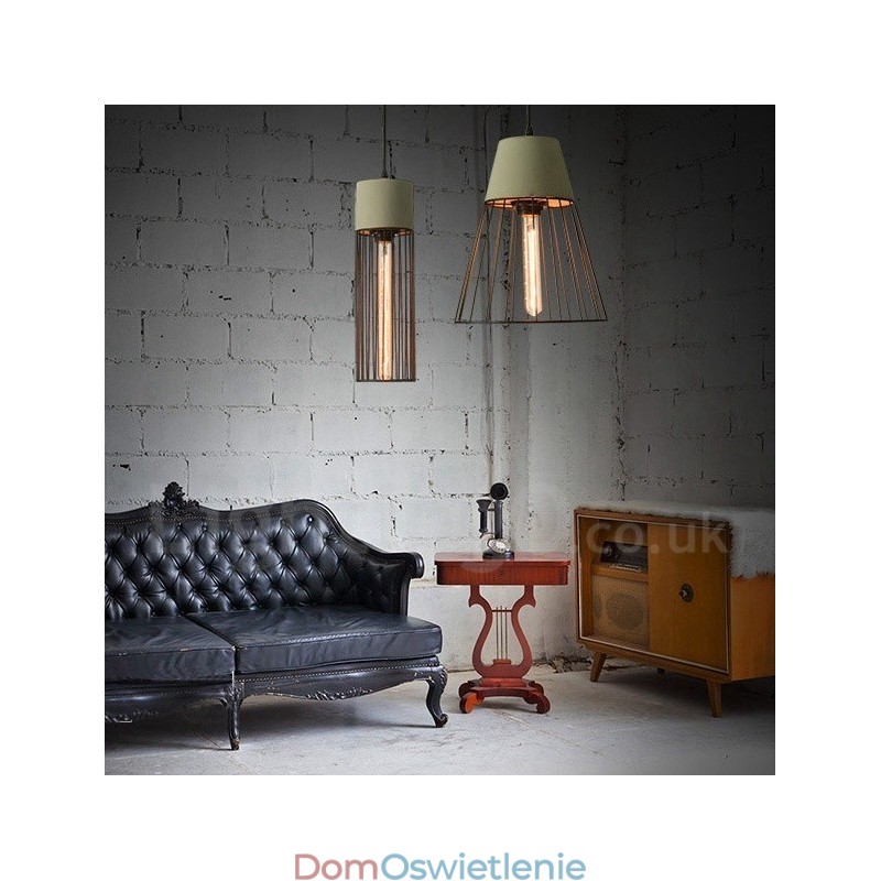 1 Lekka metalowa lampa wisząca z betonu