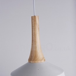 Nowoczesna współczesna lampa wisząca z drewna i metalu