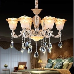 Europejska lampa wisząca w stylu retro kryształowa lampa Americange