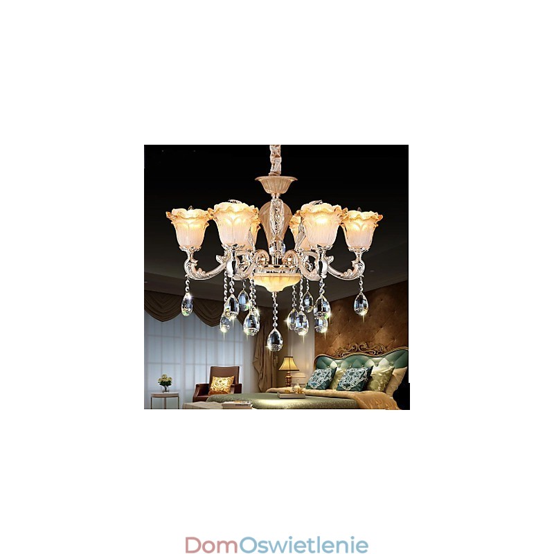 Europejska lampa wisząca w stylu retro kryształowa lampa Americange