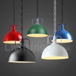 Vintage wielokolorowa metalowa lampa wisząca