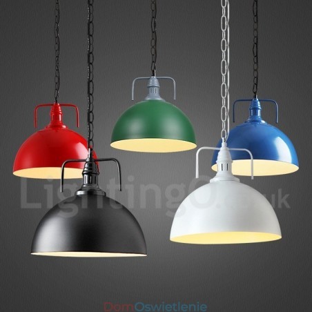 Vintage wielokolorowa metalowa lampa wisząca Vintage wielokolorowa metalowa lampa wisząca