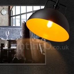 Vintage wielokolorowa metalowa lampa wisząca