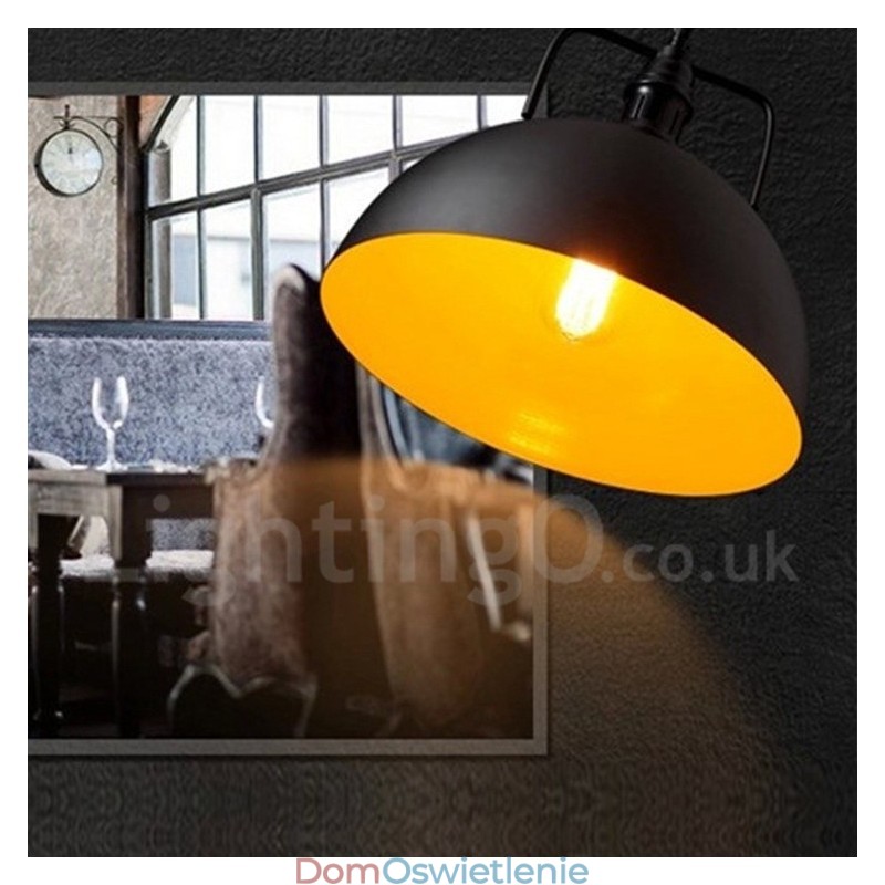 Vintage wielokolorowa metalowa lampa wisząca