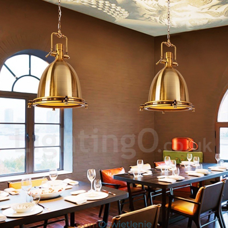 Lampa wisząca z metalu w stylu vintage