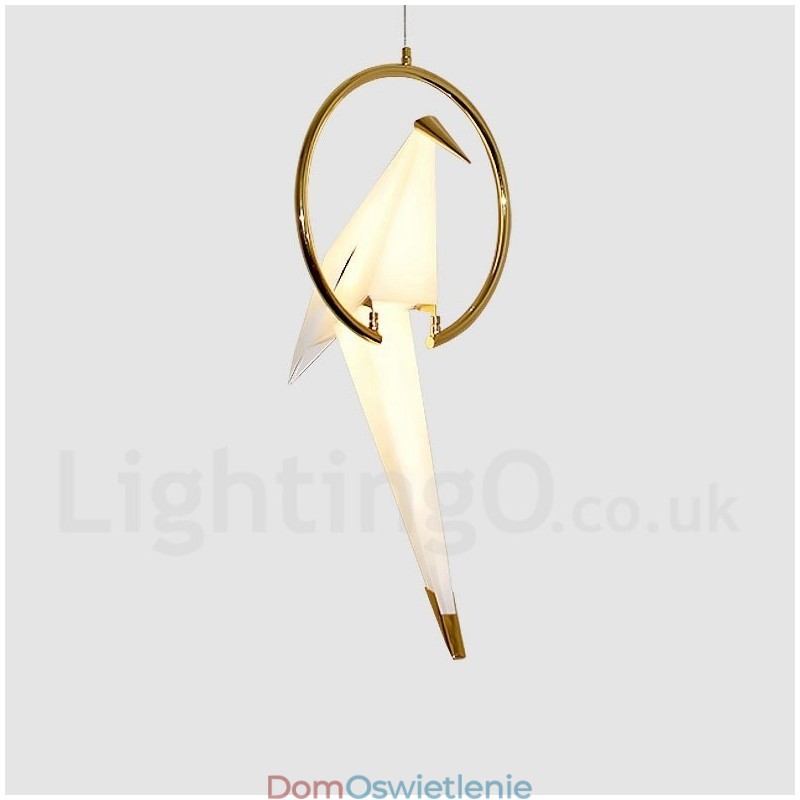Nowoczesny, współczesny żuraw papierowy, 1 lampa wisząca