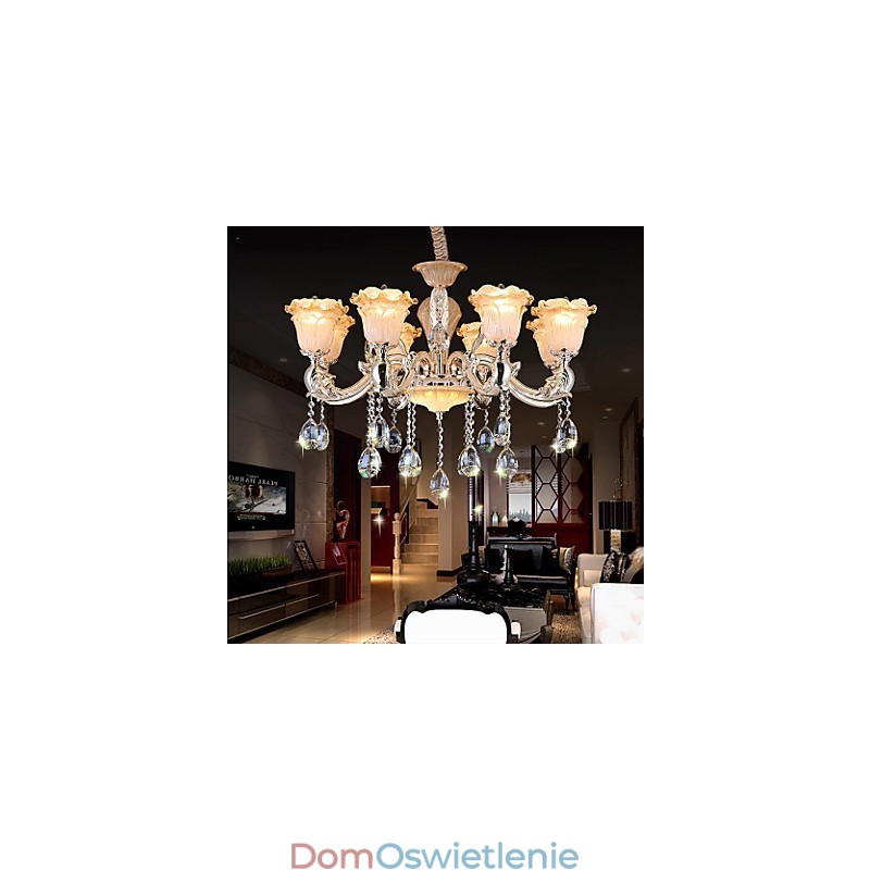 Europejska lampa wisząca w stylu retro kryształowa lampa Americange