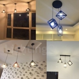 Nowoczesna współczesna wielokolorowa metalowa lampa wisząca z 1 światłem