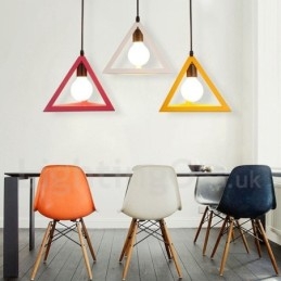 Nowoczesna współczesna wielokolorowa metalowa lampa wisząca z 1 światłem