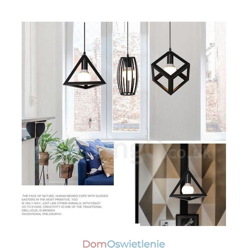 Nowoczesna współczesna wielokolorowa metalowa lampa wisząca z 1 światłem