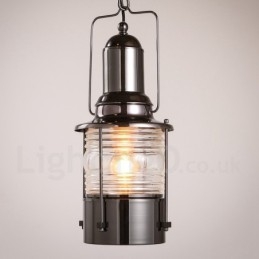 Retro Vintage 1 Światło Latarnia Miedziana Lampa Wisząca
