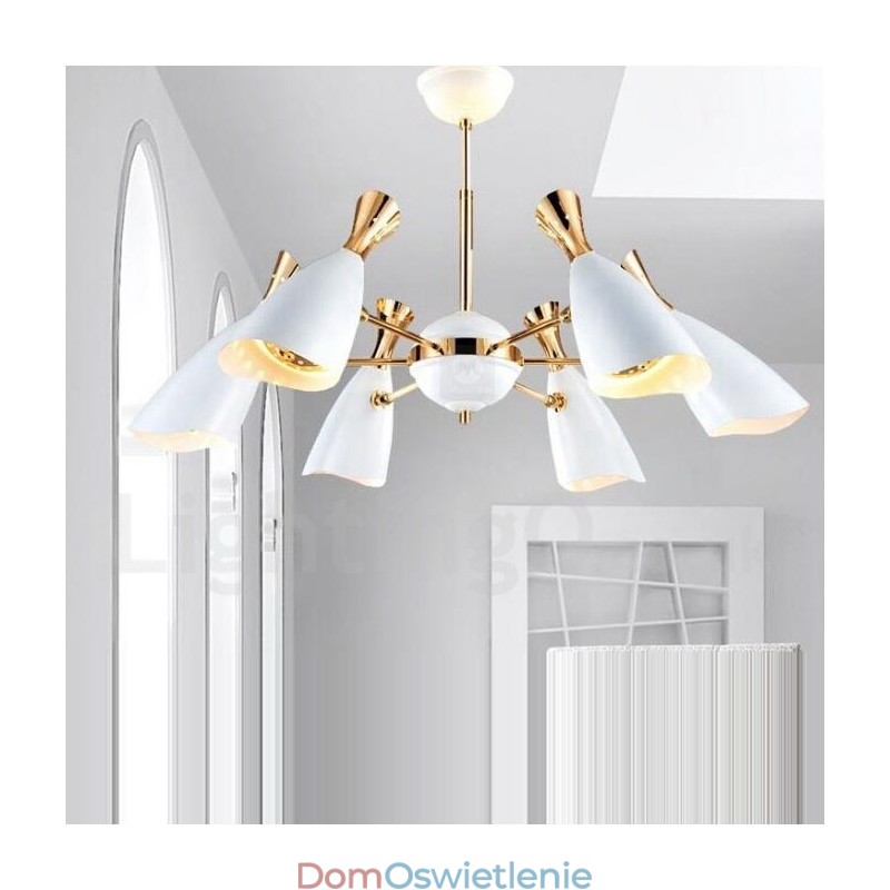 Nowoczesna współczesna lampa żyrandolowa z 6 światłami