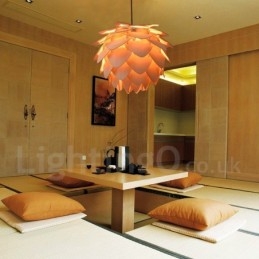 Wisząca lampa w kształcie szyszki z drewna sosnowego w stylu rustykalnym Lodge