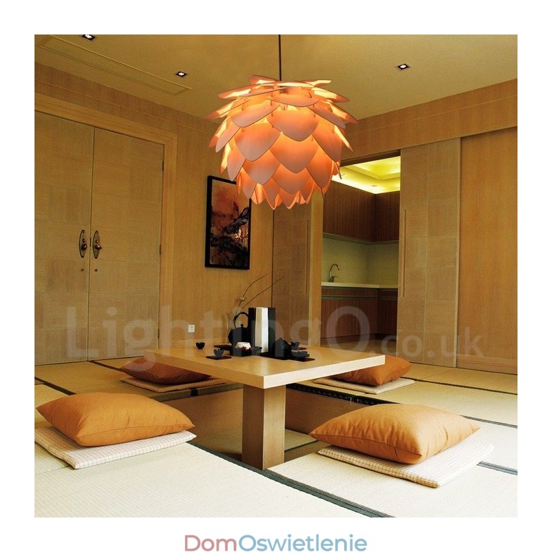 Wisząca lampa w kształcie szyszki z drewna sosnowego w stylu rustykalnym Lodge