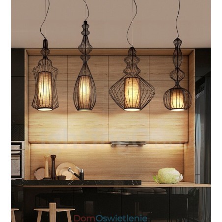 Wisząca lampa w kształcie wazonu z metalu w stylu rustykalnym Wisząca lampa w kształcie wazonu z metalu w stylu rustykalnym