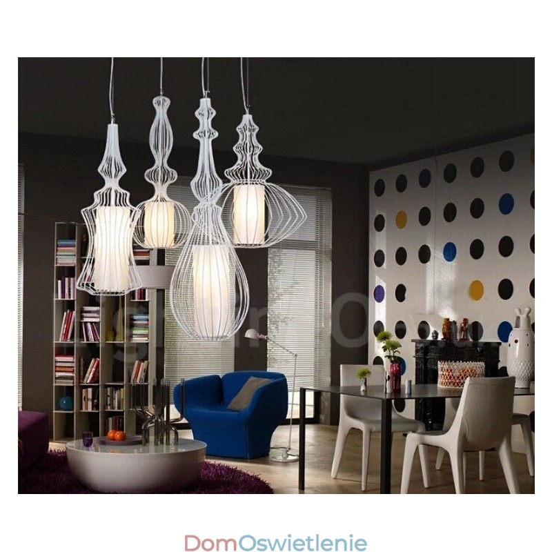 Wisząca lampa w kształcie wazonu z metalu w stylu rustykalnym
