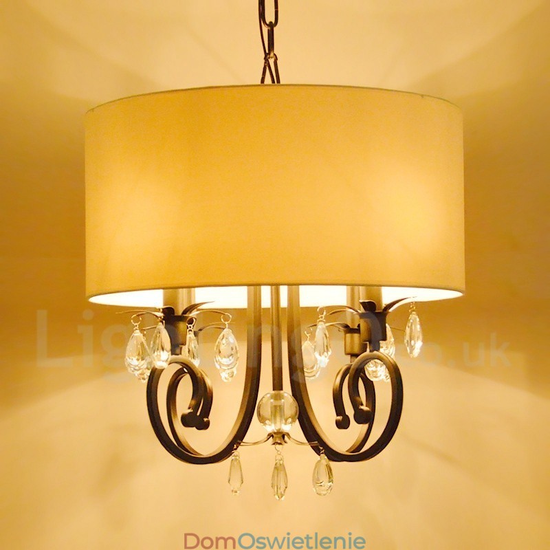 Rustykalna metalowa lampa wisząca w kształcie bębna