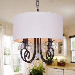 Rustykalna metalowa lampa wisząca w kształcie bębna