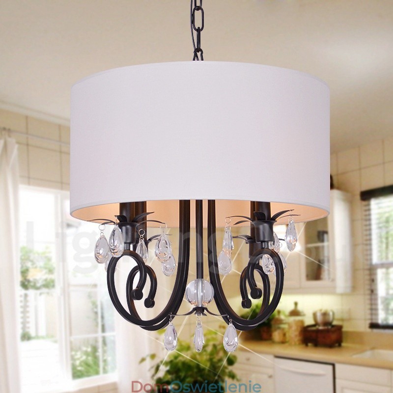 Rustykalna metalowa lampa wisząca w kształcie bębna