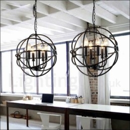 6-cio metrowe metalowe lampy wiszące w stylu vintage