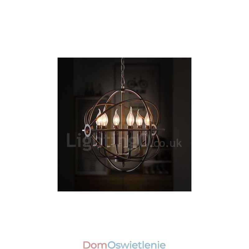6-cio metrowe metalowe lampy wiszące w stylu vintage