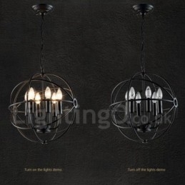 6-cio metrowe metalowe lampy wiszące w stylu vintage