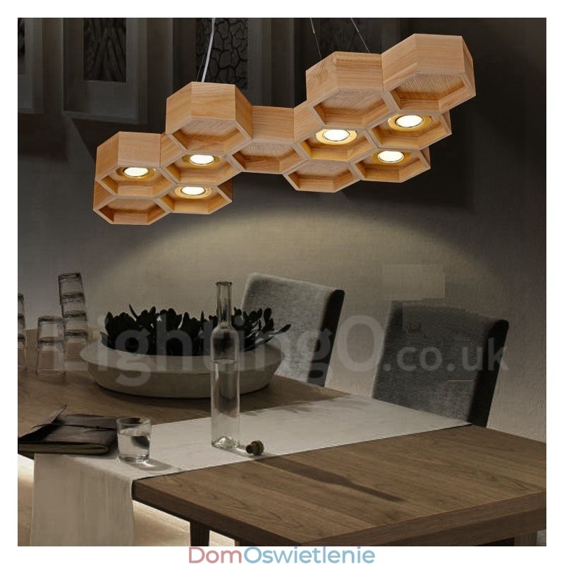 6 Jasnych Drewna Nowoczesnych Współczesnych Lamp Wiszących