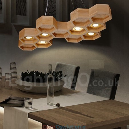 6 Jasnych Drewna Nowoczesnych Współczesnych Lamp Wiszących