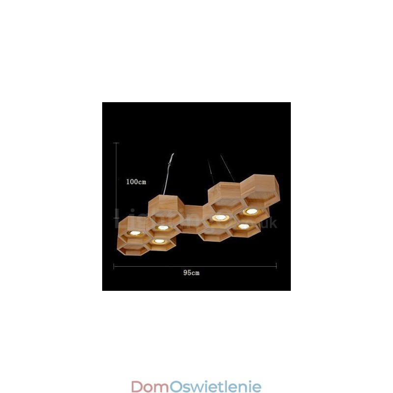 6 Jasnych Drewna Nowoczesnych Współczesnych Lamp Wiszących