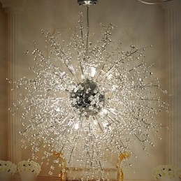 Nowoczesna latarnia Globe Crystal Chrome Metal Flush Mount