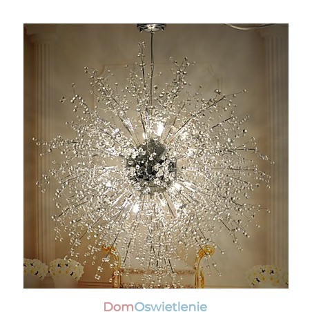 Nowoczesna latarnia Globe Crystal Chrome Metal Flush Mount Nowoczesna latarnia Globe Crystal Chrome Metal Flush Mount