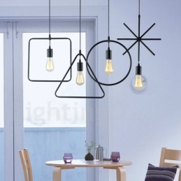 Nowoczesna współczesna metalowa lampa wisząca z 1 światłem