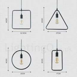 Nowoczesna współczesna metalowa lampa wisząca z 1 światłem