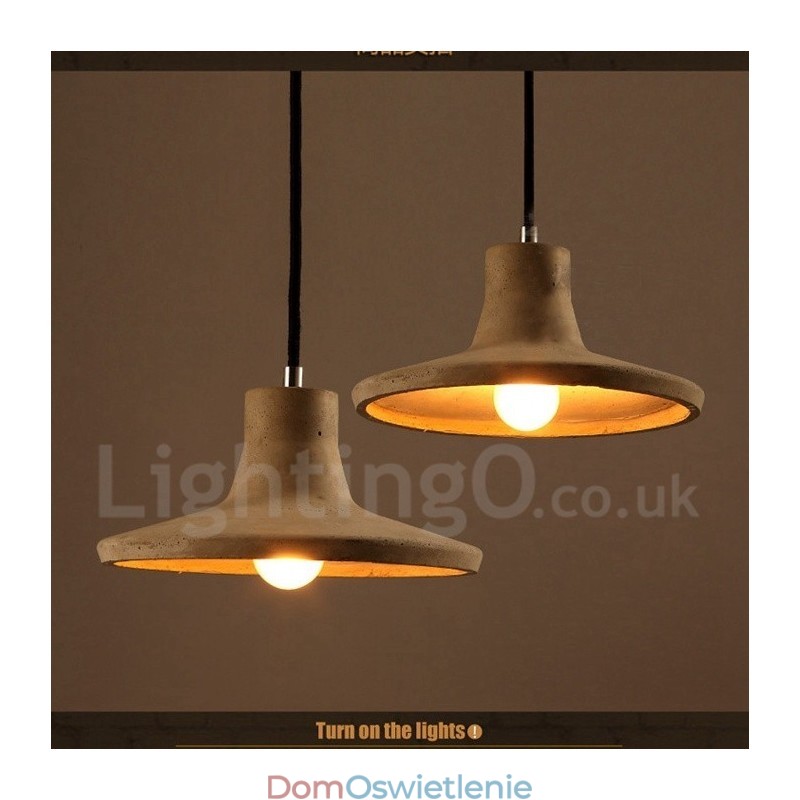 Nowoczesna współczesna lampa wisząca z pojedynczym światłem z betonu
