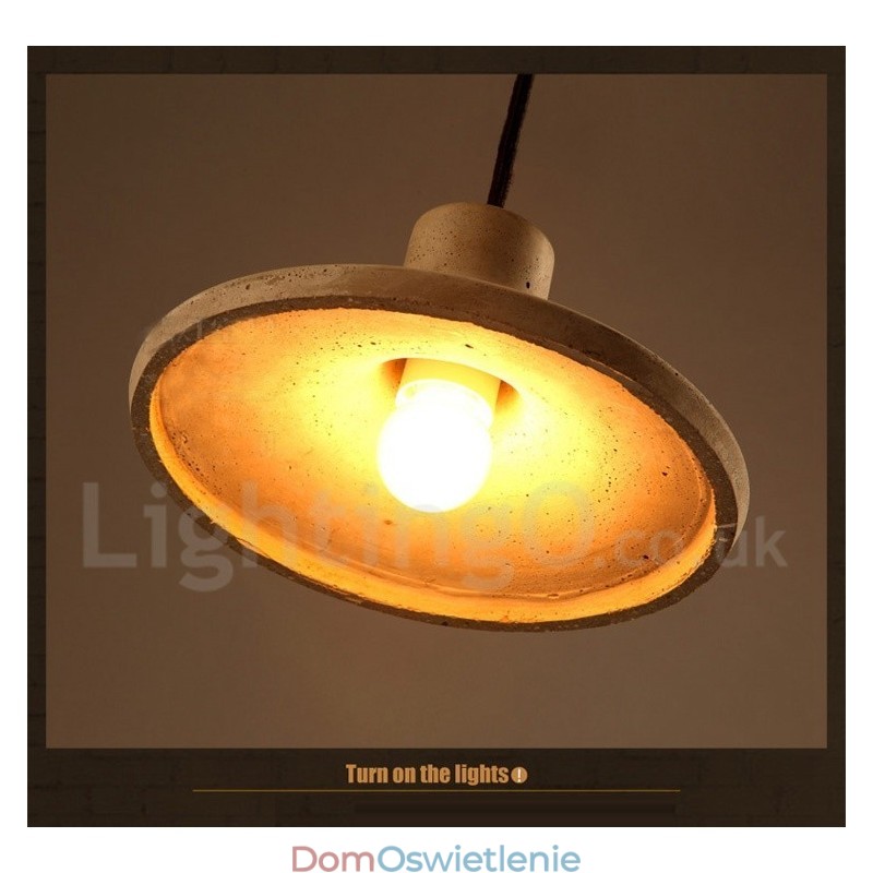 Nowoczesna współczesna lampa wisząca z pojedynczym światłem z betonu