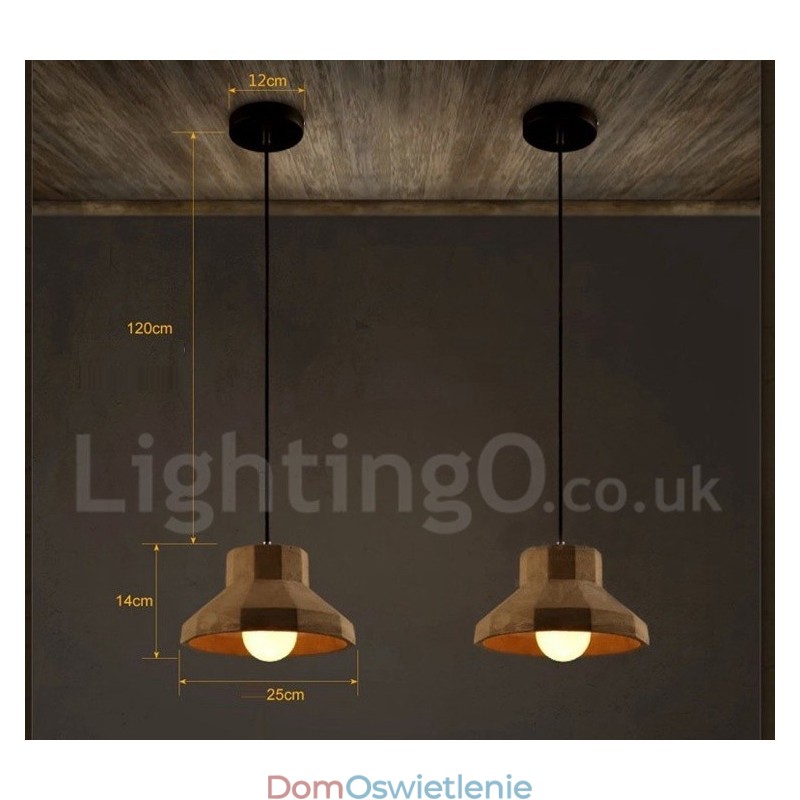 Nowoczesna współczesna lampa wisząca z pojedynczym światłem z betonu